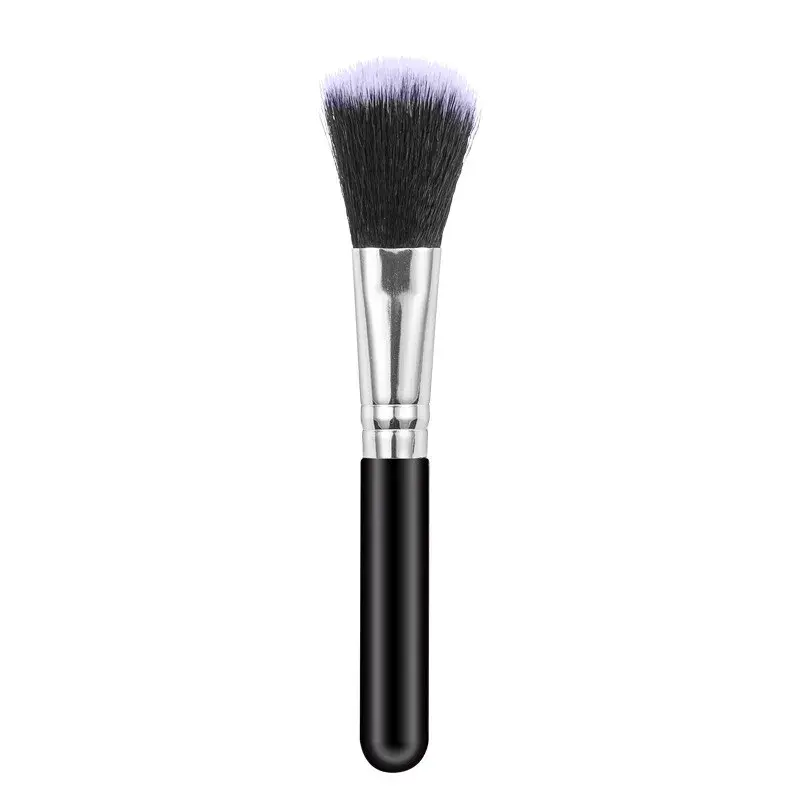 Set 5 Pensule de Machiaj, de Voiaj, pentru Fard si Pudra, din Par Sintetic, Negru (3)