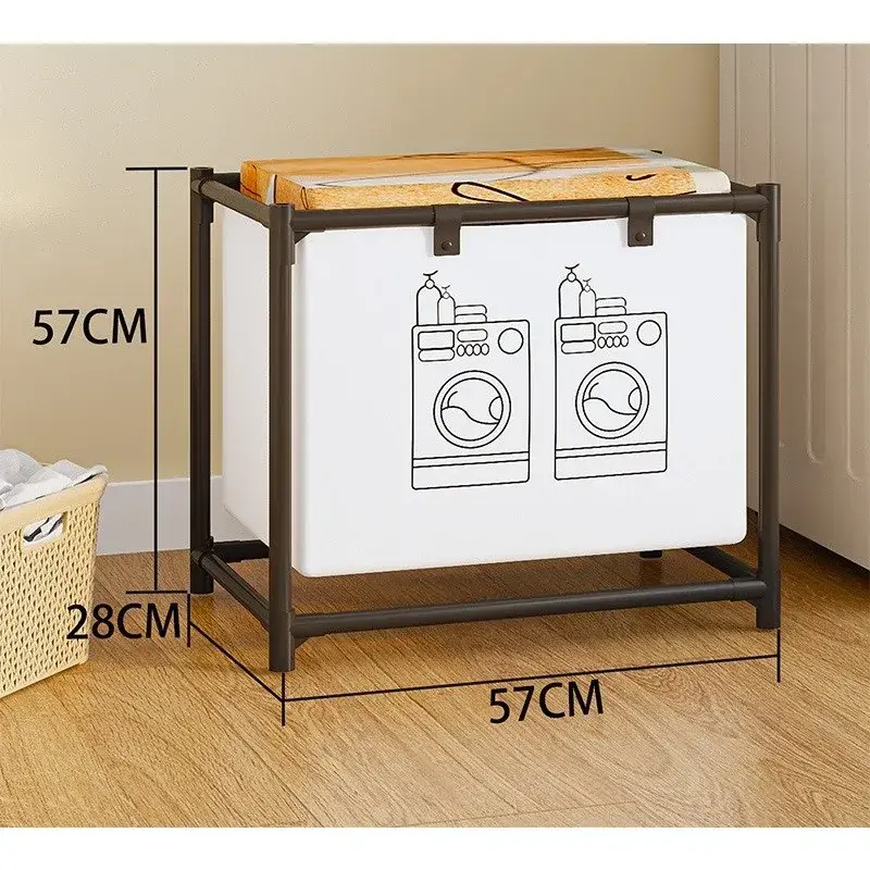 Cos de Rufe, 1 Cos, Cadru de Otel Inoxidabil, 97 x 44 x 57 cm, Negru (2)