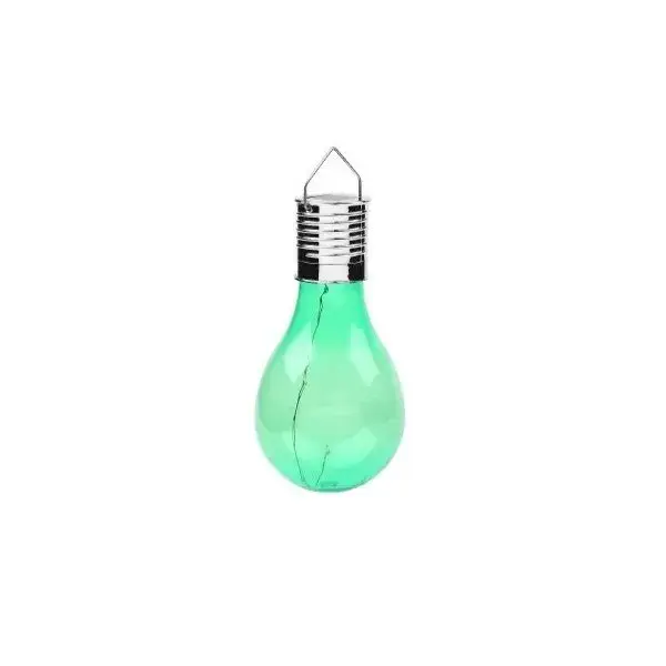 Lampa Solara LED Decorativa sub forma de Bulb, pentru exterior, suspendata, IP65, Ultron Verde (2)