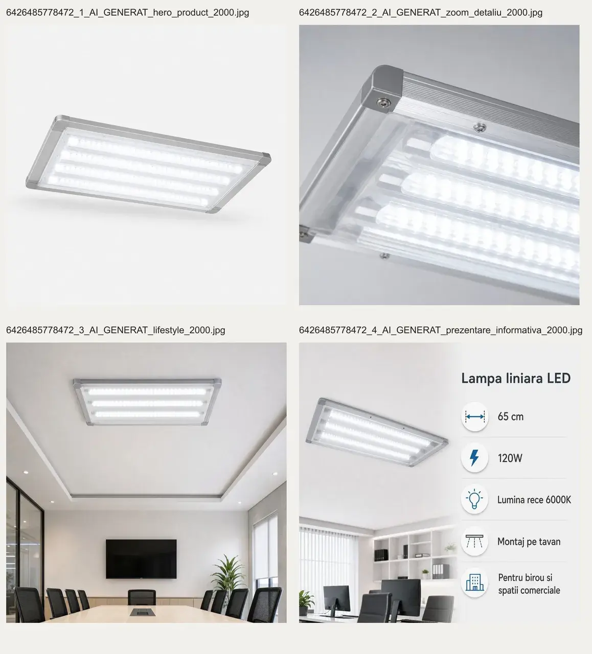 Lampa Liniara, 65cm, 120W, 6000K (6)