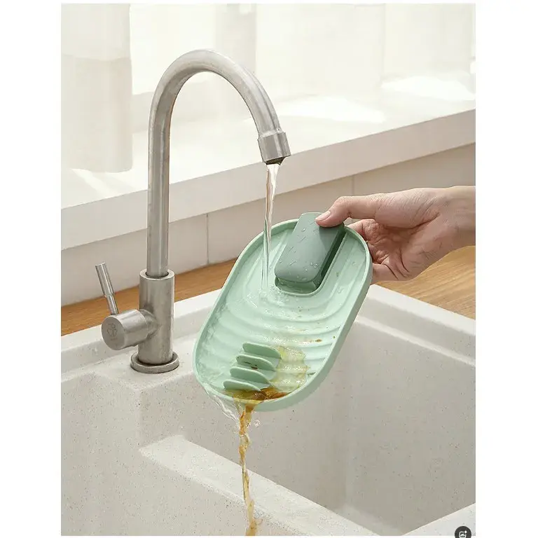Suport Pliabil, pentru Capace, Linguri, Multifunctional, Plasare pe Blatul de Bucatarie, 11.5 x 18 x 2.2 cm, Verde (5)