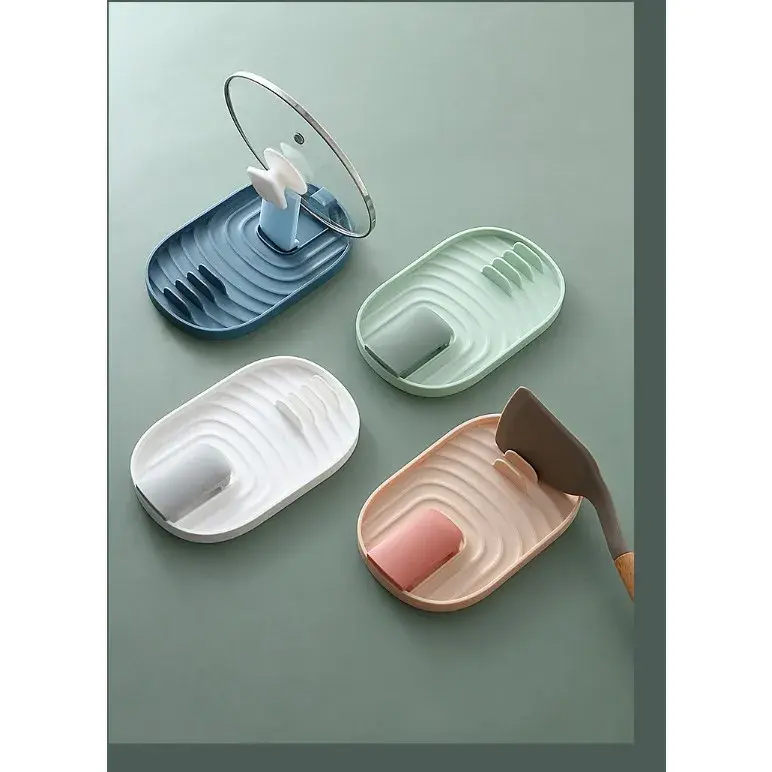 Suport Pliabil, pentru Capace, Linguri, Multifunctional, Plasare pe Blatul de Bucatarie, 11.5 x 18 x 2.2 cm, Verde (7)