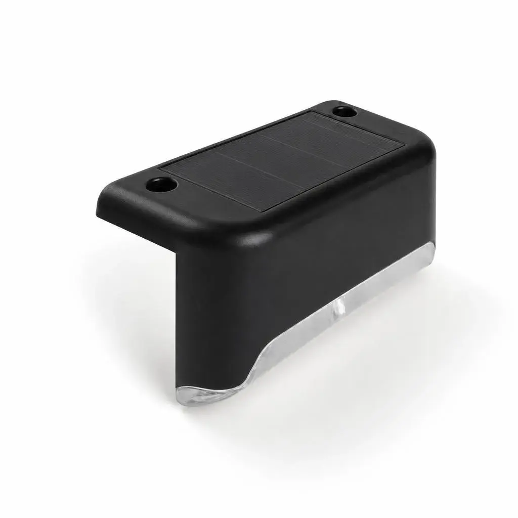 Lampa Solara pentru Trepte, Montaj pe Trepte, Alimentare Solara, Iluminare pentru Exterior, pentru Gradina, Curte si Terasa, 5x8 cm, Negru