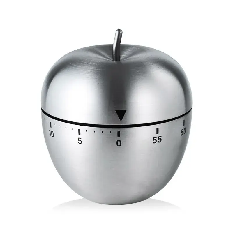 Cronometru de Bucatarie, Mecanic, Forma de Mar, din Otel Inoxidabil, 60 min Timer, 7.5 x 6.2 cm, Argintiu (5)