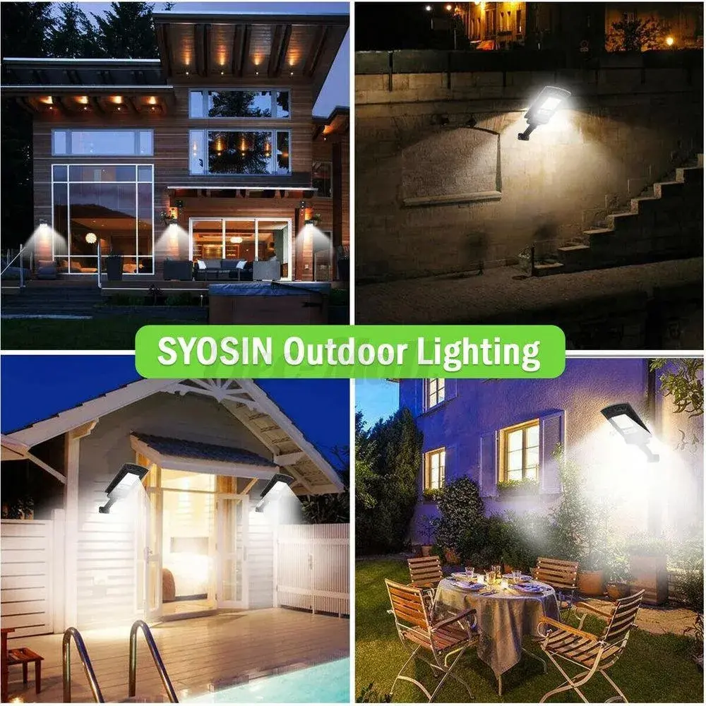 Lampa Solara De Exterior LED, 23 cm x 11.5 cm, 3072 Lumeni 128 COB LED 25.6 W - echivalent 205 W bec incadescent, IP65, Senzor de Miscare, Senzor de Lumina, 4 Grile, Alb Rece (3)
