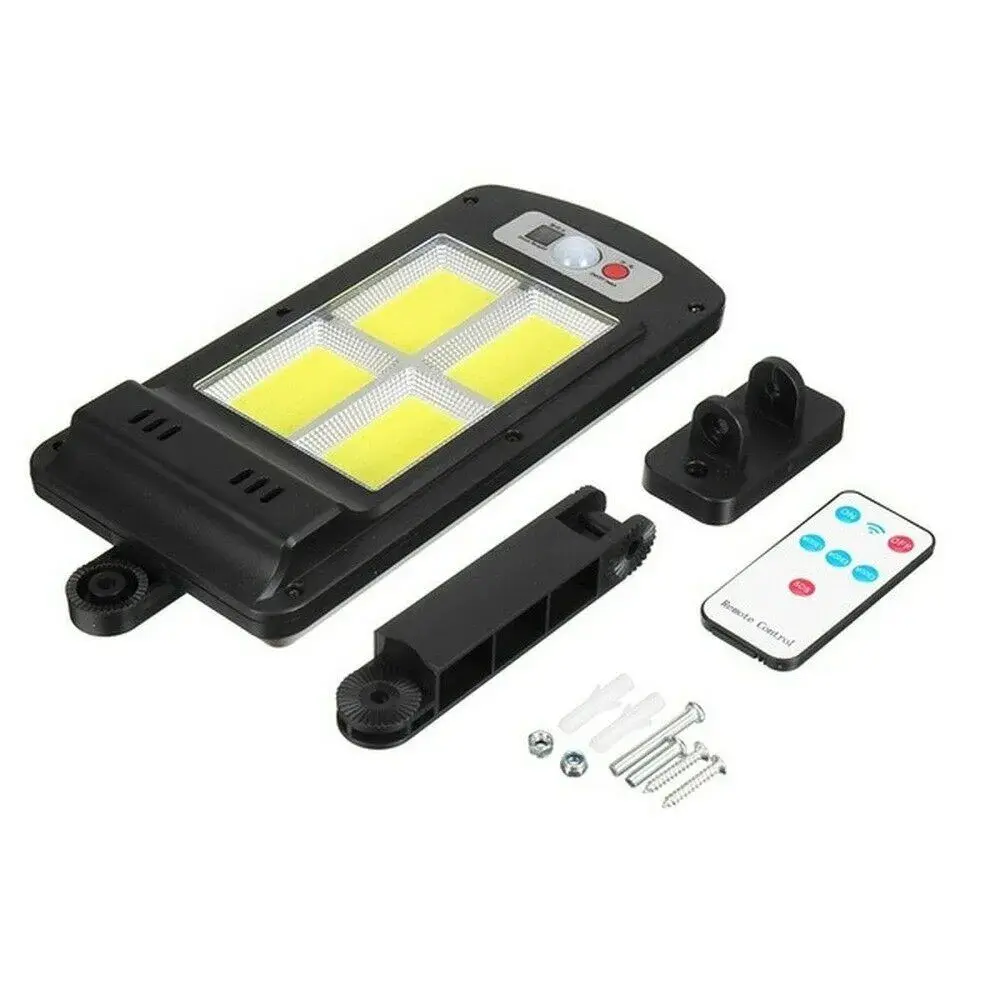 Lampa Solara De Exterior LED, 23 cm x 11.5 cm, 3072 Lumeni 128 COB LED 25.6 W - echivalent 205 W bec incadescent, IP65, Senzor de Miscare, Senzor de Lumina, 4 Grile, Alb Rece (6)