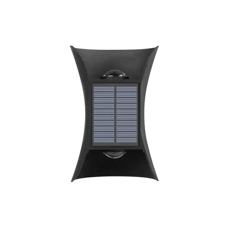 Lampa solara LED bidirectionala bicolora, comutator culoare led, IP65, rezistent la apa, baterie 1.5 V, 400mah, 2 LED-uri, 13.5 x 9 cm, material ABS, multicolor