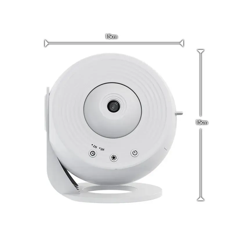 Lampa Tip Proiector Galaxie, pentru Dormitor, Tematica Cer Instelat, Model Glob, HD, Rotire 360 de Grade, 20 de Imagini, Incarcare USB, 10 W, 15x15 cm, Alb (4)