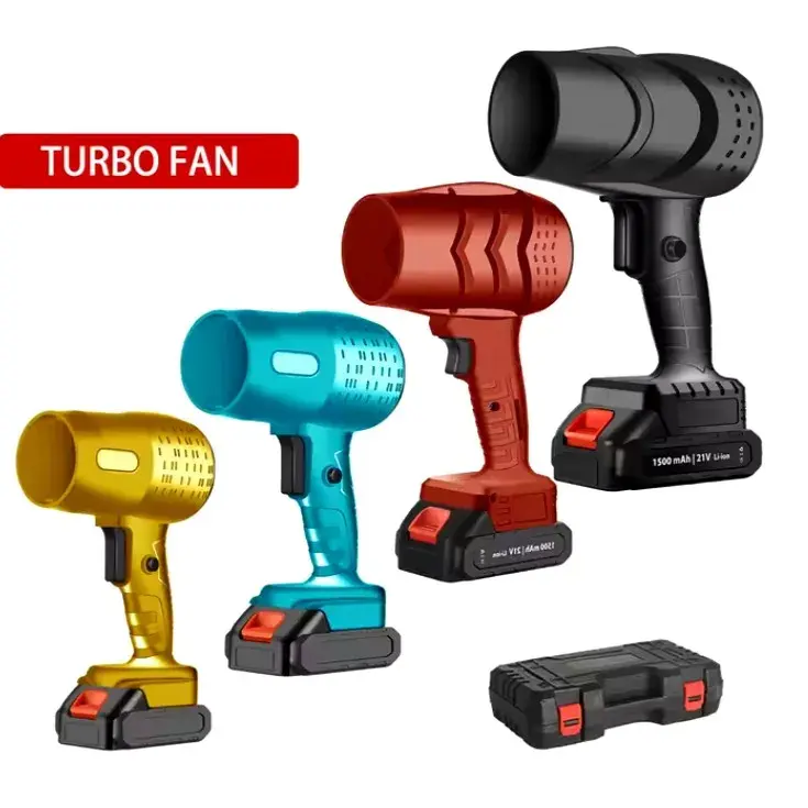 Suflanta de Aer Multifunctionala Portabila, Incarcare Auto, pentru Gratar, Masina, Indepartare Frunze si Praf, 1500 mAh, Viteta de Rotatie 25000 RPM, 2 Baterii de Li si Incarcator, Buton Lateral, Turcoaz (8)