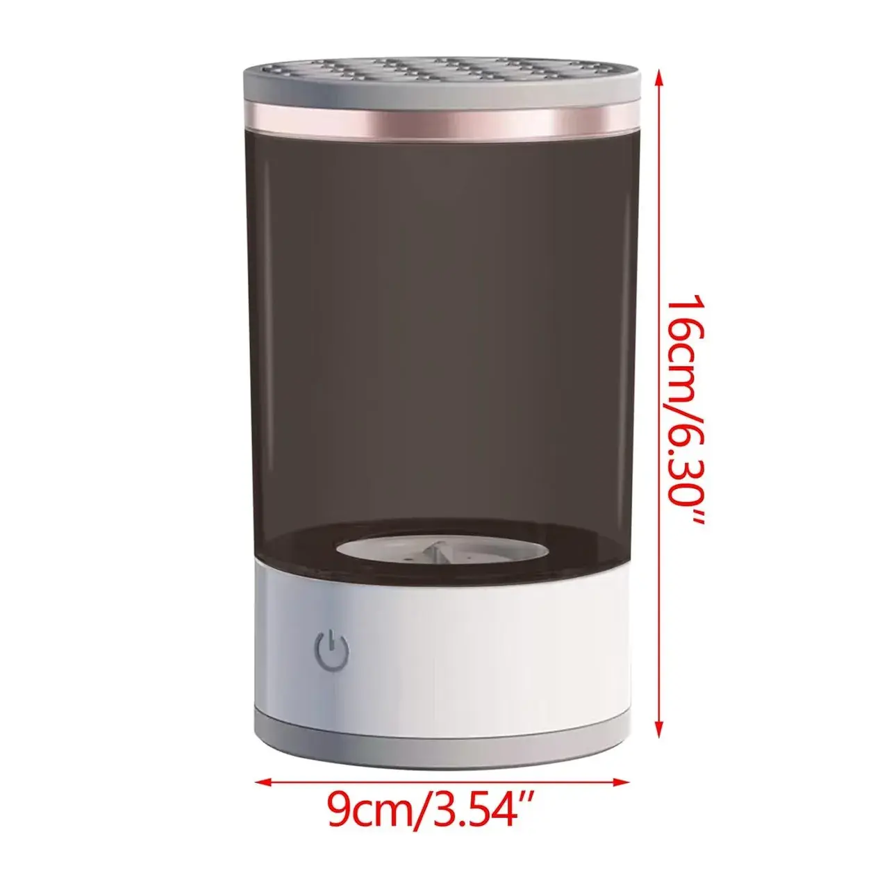 Dispozitiv Portabil de Curatare a Pensulelor de Machiaj, Potrivit pentru Pensule de Diferite Dimensiuni, 5V, 7000RPM, Vibratii Sonice, USB, Alb/Negru, 9x9x16 cm (2)