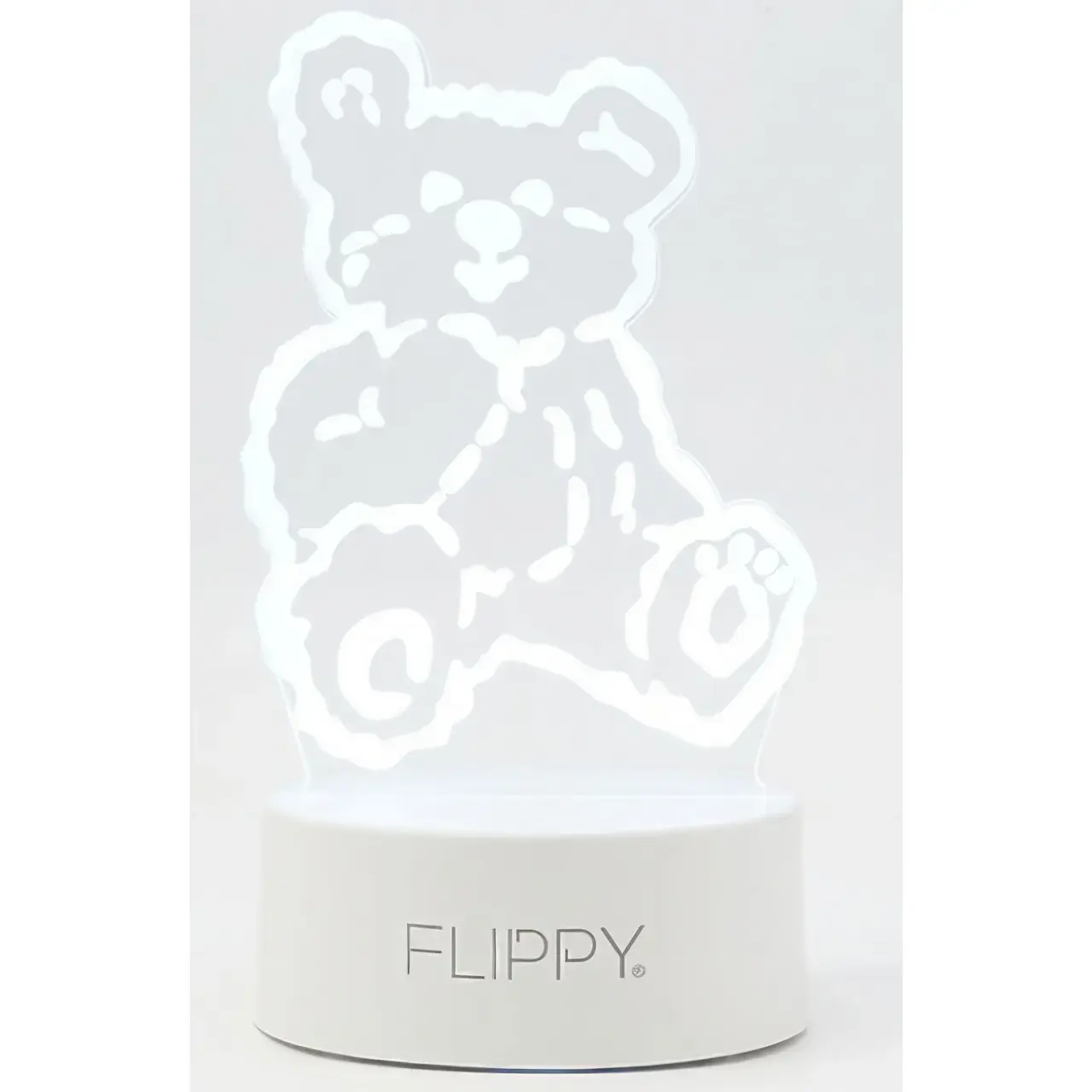 Lampa LED decorativa, 3D, Ursulet, cu telecomanda, doua moduri de alimentare USB si baterii, 20 cm inaltime, din material acril si lumina multicolora, alb (3)