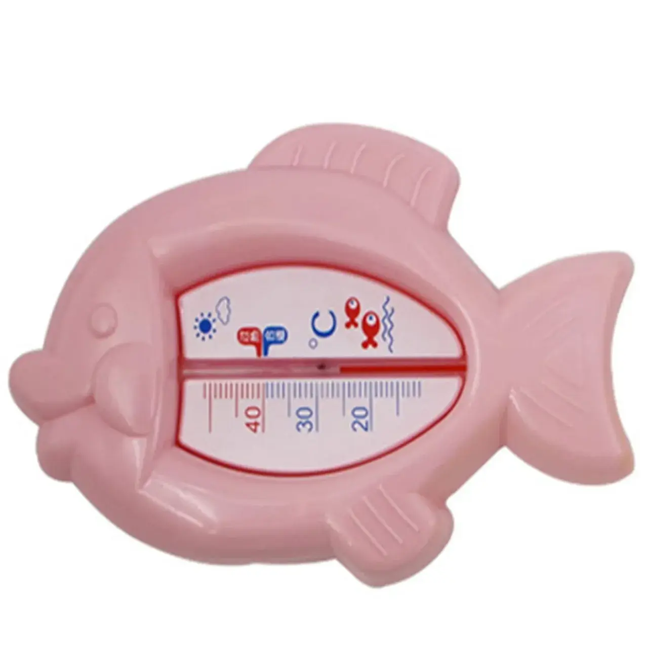 Termometru pentru Baie, Plutitor, Rezistent la apa, Multifunctional, Model Peste, 15.5x9.5x2 cm, Roz (3)