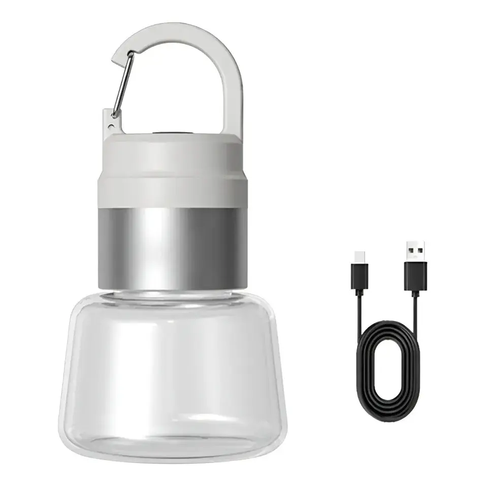 Lampa Portabila, de Voiaj/Camping, Incarcare USB, IPX5, LED RGB, din ABS, 300 mAh, 10 x 5.5 x 5.5 cm