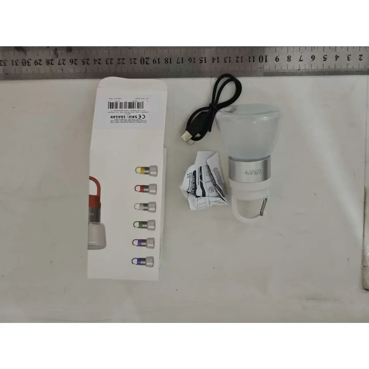 Lampa Portabila, de Voiaj/Camping, Incarcare USB, IPX5, LED RGB, din ABS, 300 mAh, 10 x 5.5 x 5.5 cm (4)