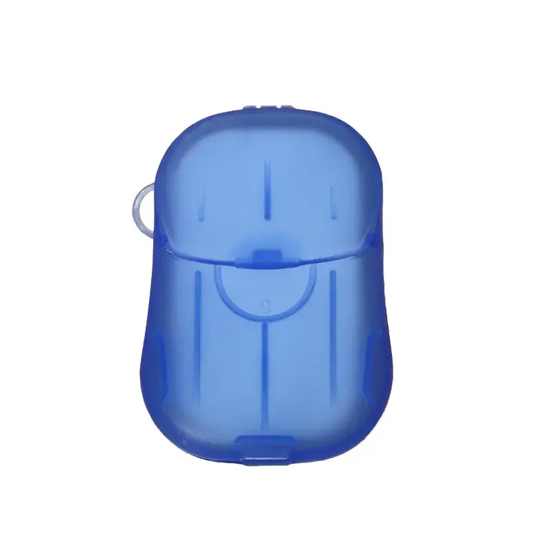 Mini Cutie de Sapun din Hartie, de Unica Folosinta, Portabila, Potrivit pentru Calatorii, 20 buc, Albastru
