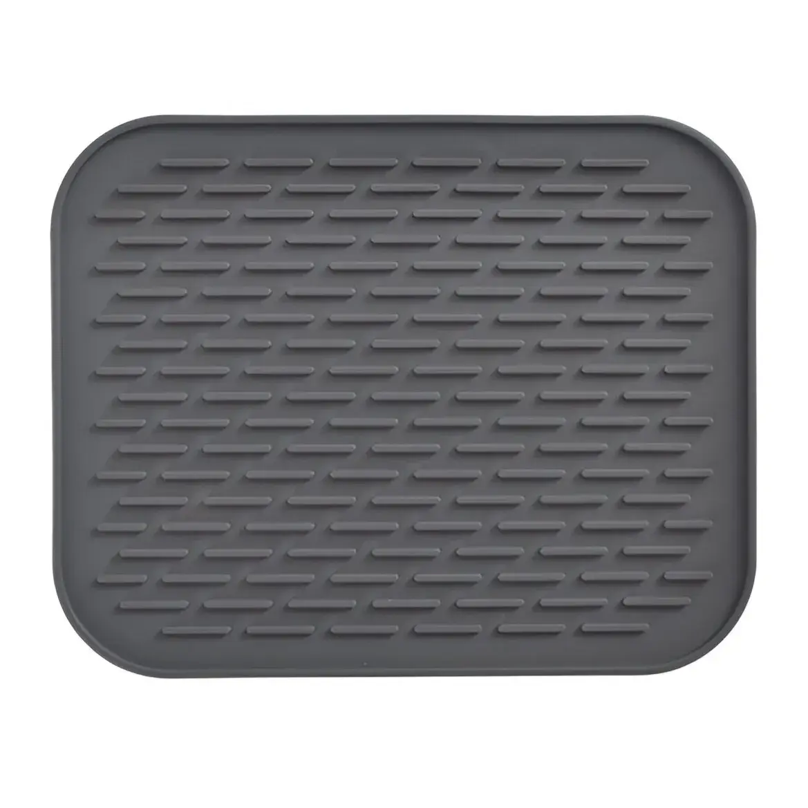 Covoras din Silicon pentru Scurgere Vase, Uz Casnic, Rezistent la Temperaturi Ridicate, Izolator, 30x24 cm, Negru