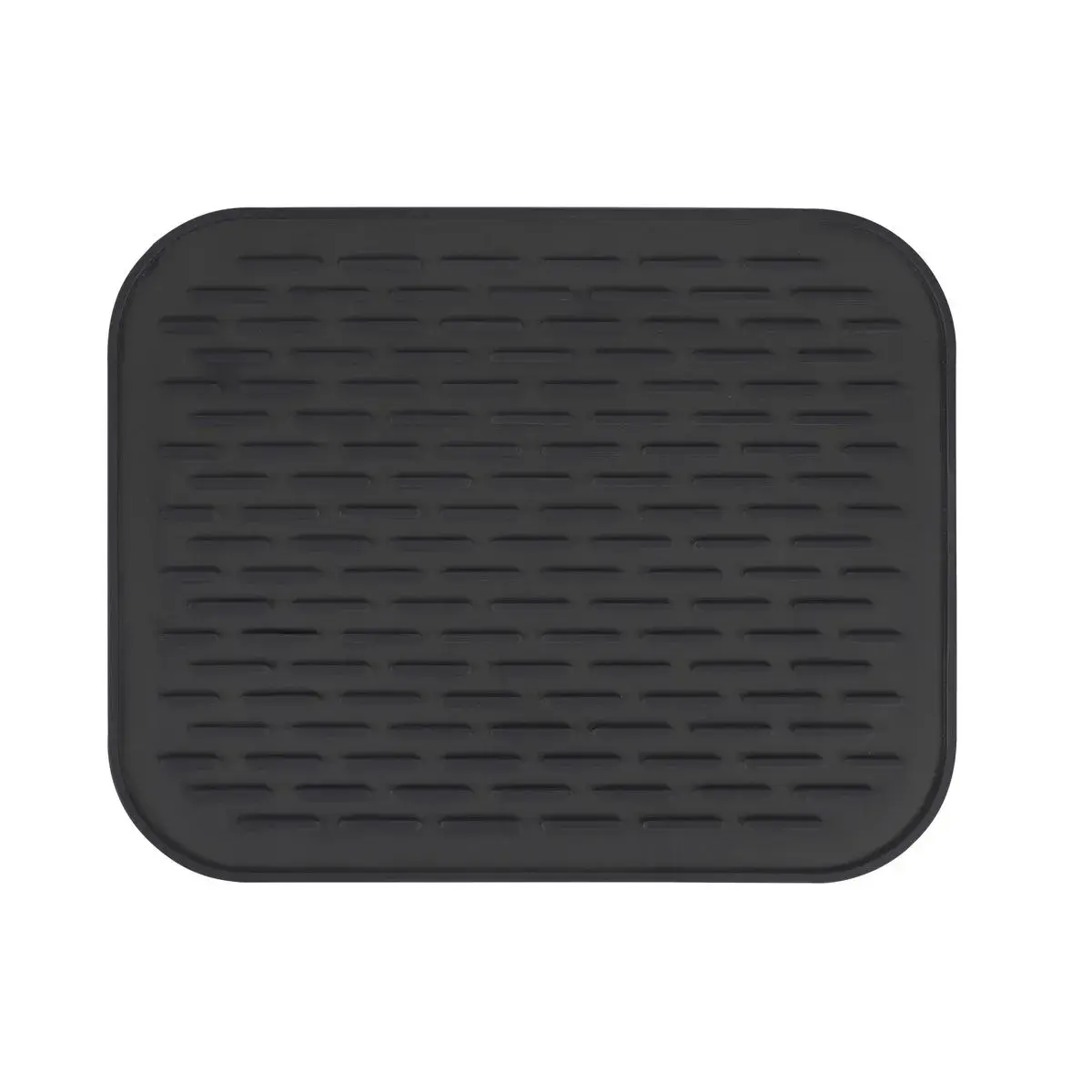Covoras din Silicon pentru Scurgere Vase, Uz Casnic, Rezistent la Temperaturi Ridicate, Izolator, 30x24 cm, Negru (8)