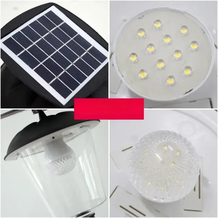 Lampa solara de tip stalp pentru gradina, Alb Cald (3)