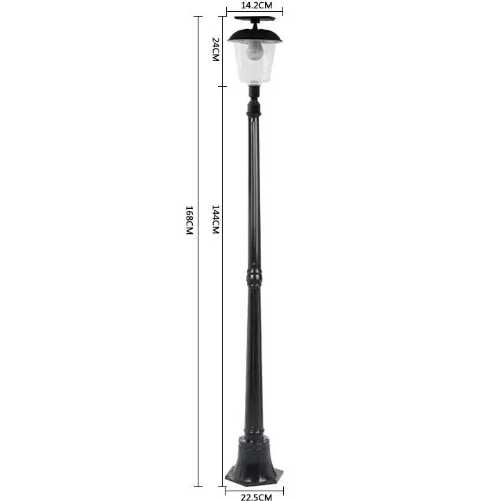 Lampa solara de tip stalp pentru gradina, Alb Cald (4)