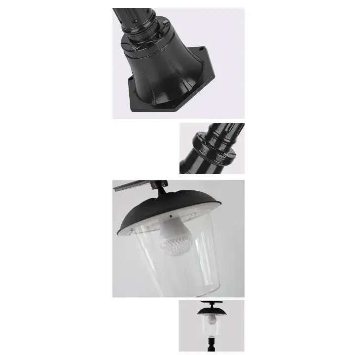 Lampa solara de tip stalp pentru gradina, Alb Cald (5)