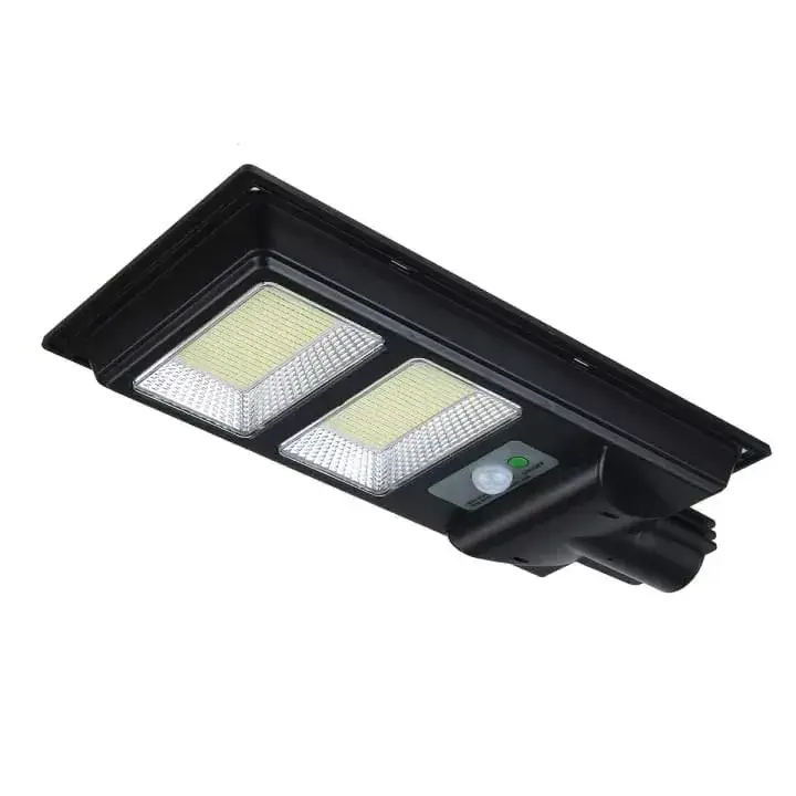 Lampa solara stradala, senzor de miscare si lumina, 96 LED-uri, IP65, ABS, 5AH, 100W, temperatura culoare 6500K, 37.8x18.8x5 cm, autonomie 10-12 ore, negru (4)