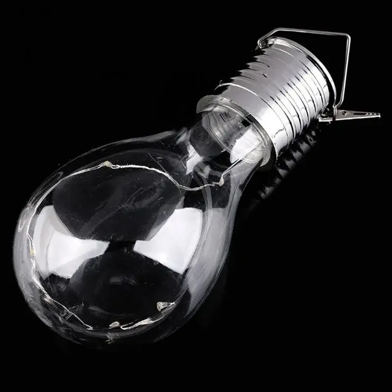 Lampa Solara LED Decorativa sub forma de Bulb, pentru exterior, suspendata, IP65, Ultron Transparent, lumina rece (6)