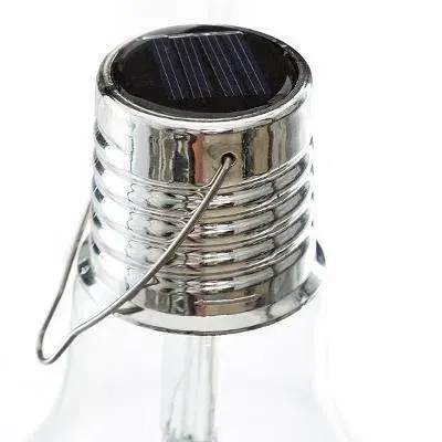 Lampa Solara LED Decorativa sub forma de Bulb, pentru exterior, suspendata, IP65, Ultron Transparent, lumina rece (7)