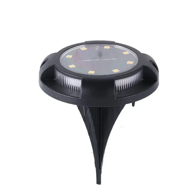Lampa solara LED tip spot pentru gradina, cu 4 leduri laterale multicolore si 8 leduri principale alb rece, IP65, material ABS, baterie 2V, 700 mah, 11x13.5 cm, multicolor (5)