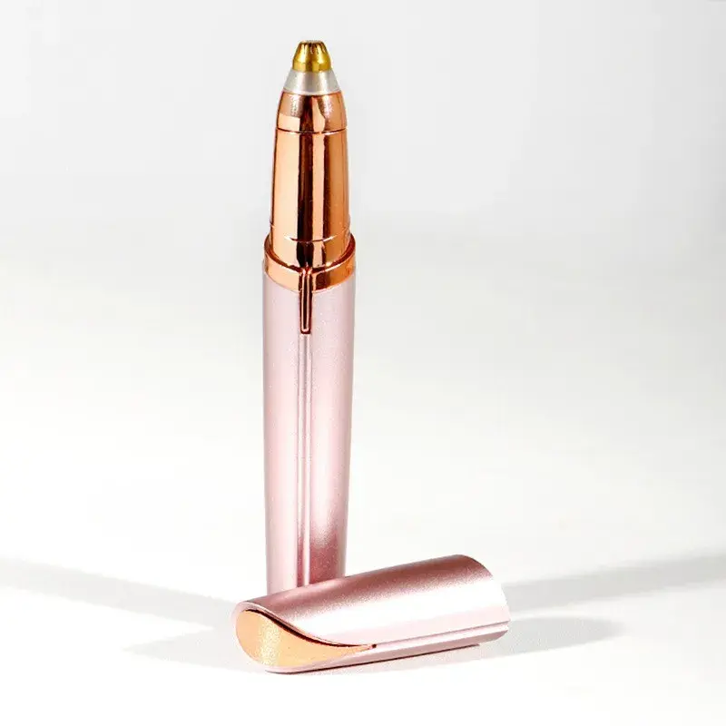 Trimmer Facial pentru Sprâncene și Păr Facial, Reîncărcabil USB, Design Compact, ABS, 1.5 x 13 cm Roz Auriu (5)