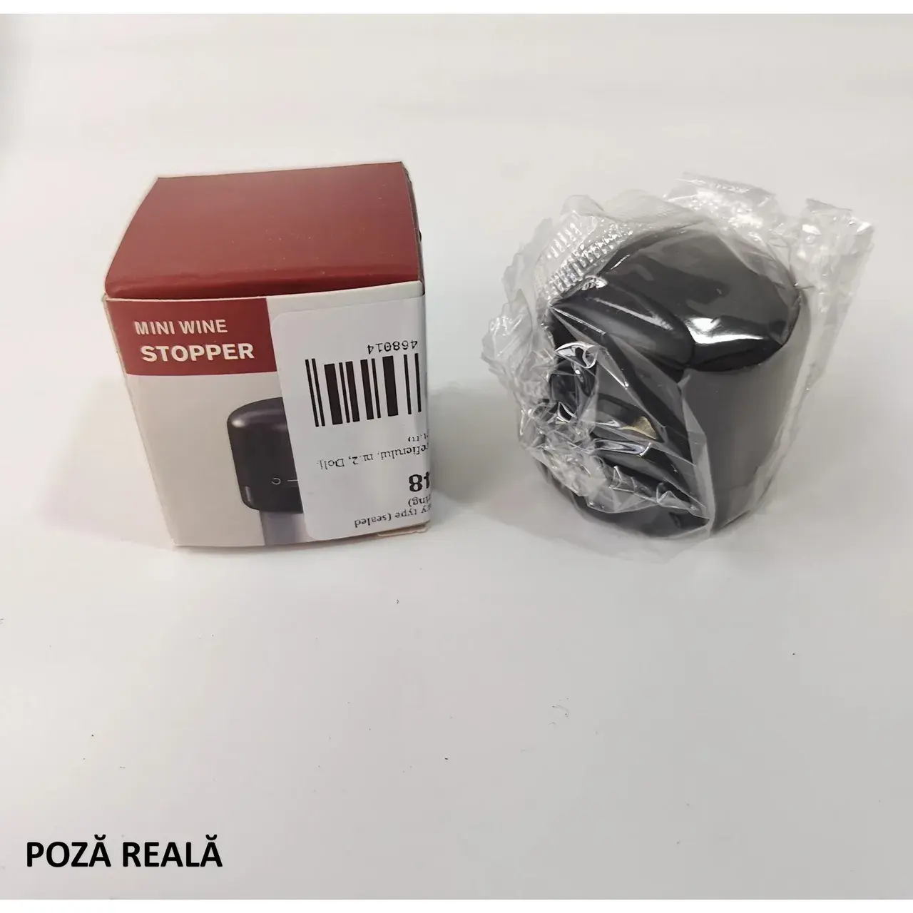 Capac de Etansare a Sticlei de Vin, Rotativ, On-Off, Silicon, Reutilizabil, Usor de Depozitat si Folosit, 3.8 x 3.8 x 3.8 cm, Negru (6)