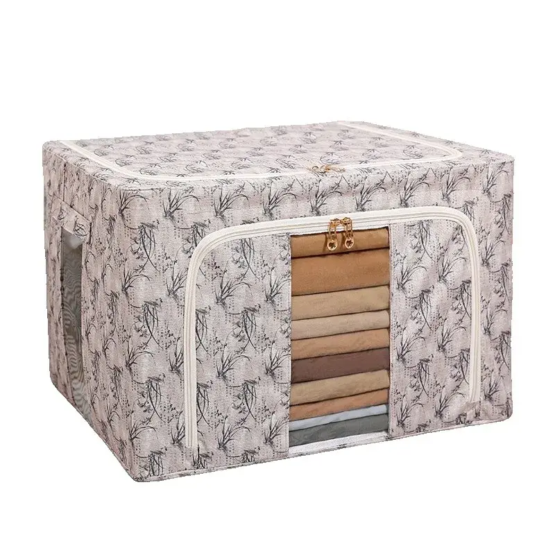 Cutie Depozitare, 66L, din Material Textil, 50 x 40 x 33 cm, pentru Haine si Lenjerii, Model