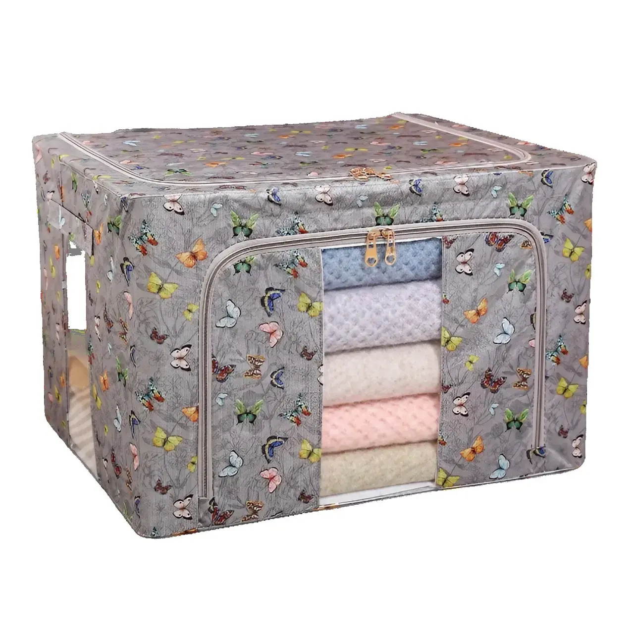 Cutie Depozitare, 66L, din Material Textil, 50 x 40 x 33 cm, pentru Haine si Lenjerii, Model (2)