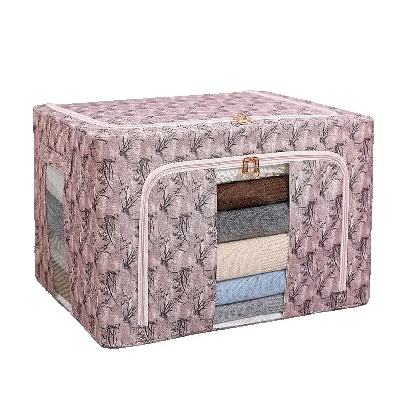 Cutie Depozitare, 66L, din Material Textil, 50 x 40 x 33 cm, pentru Haine si Lenjerii, Model (4)