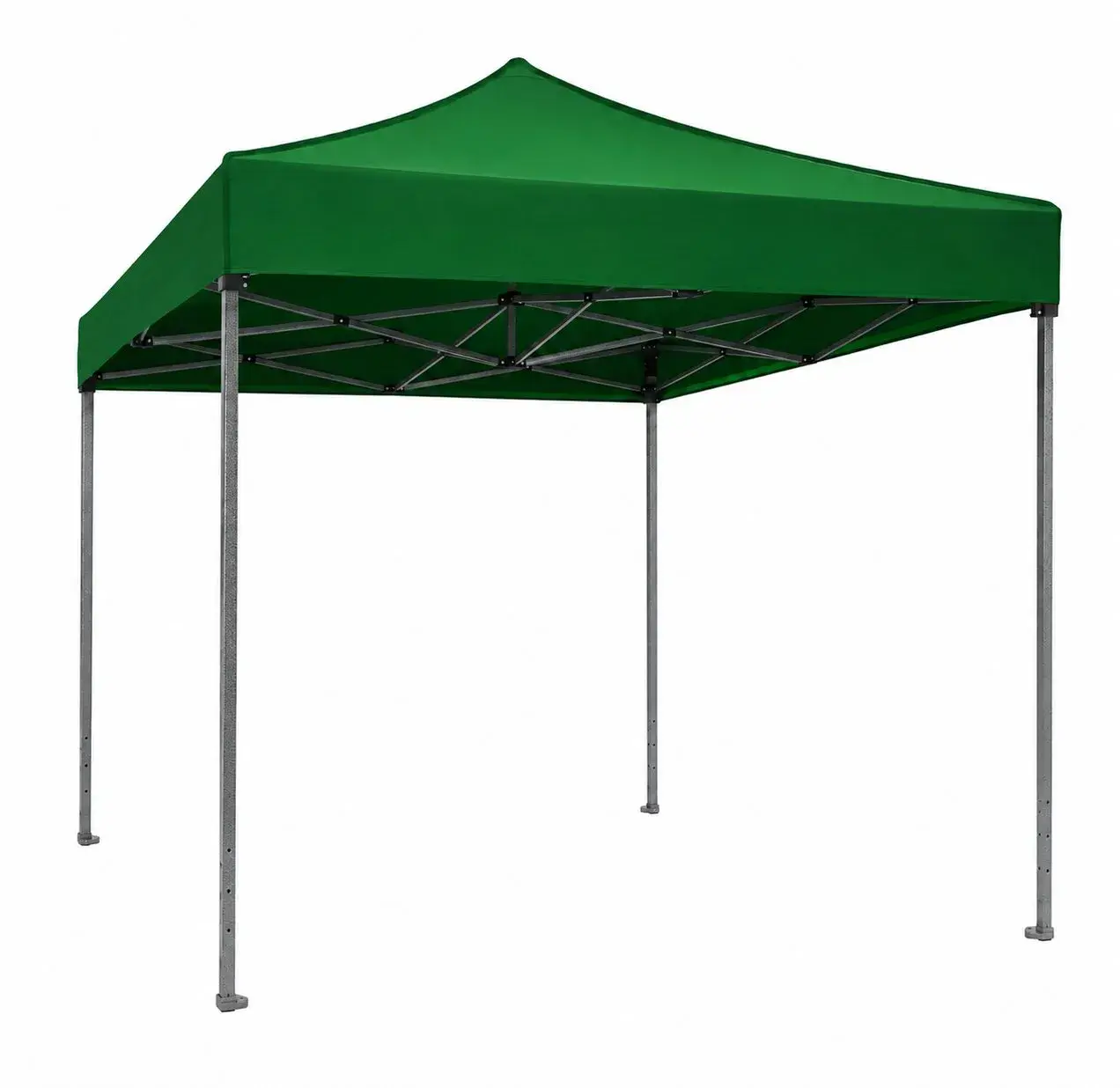 Cort Pavilion 3x3m, Cadru Metal Pliabil Ranforsat, Acoperis 420D 280gram/mg PVC Polyester Oxford pentru Curte, Gradina, Evenimente, Verde