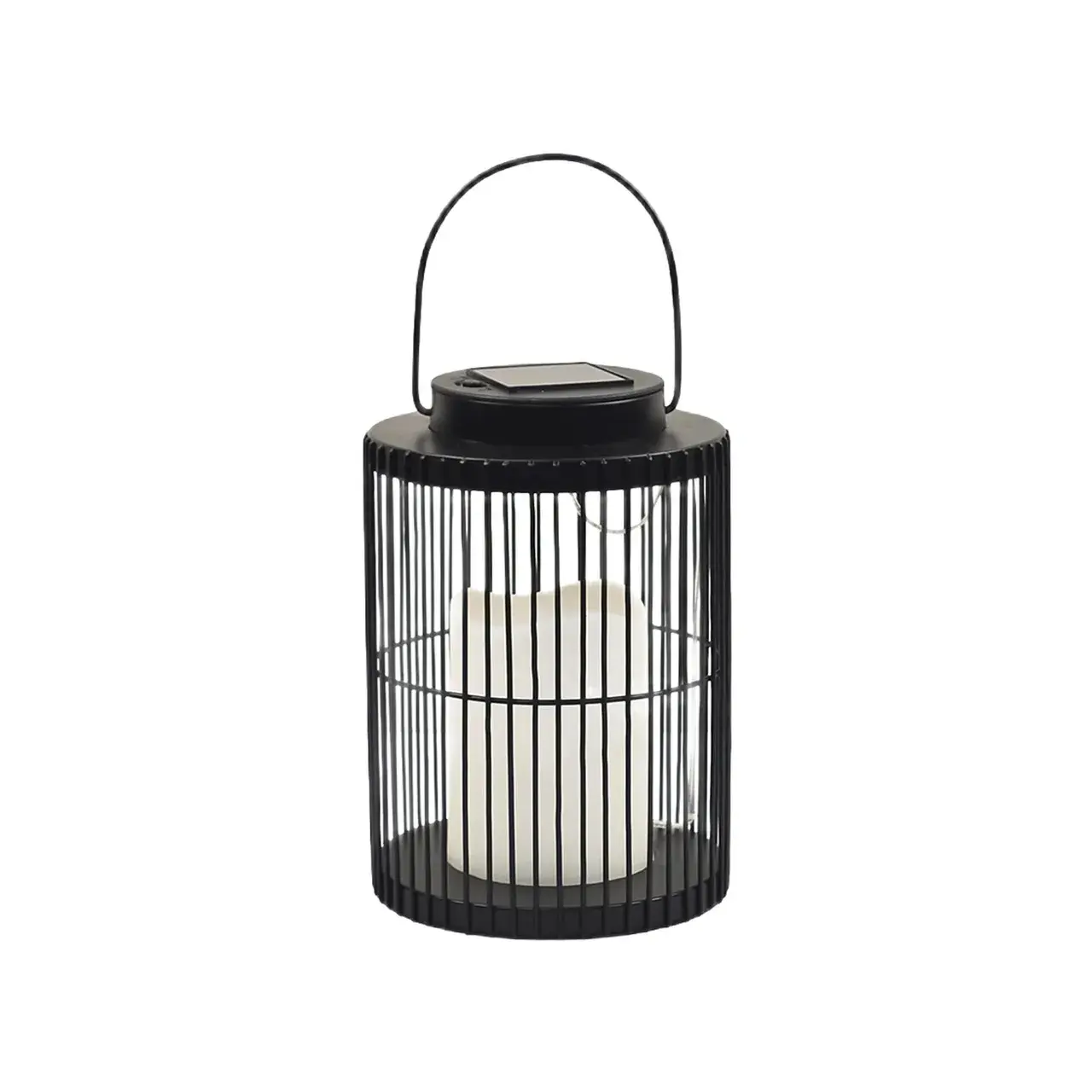Lampa Solara, Cu Maner pentru Agatare, Alimentare Solara, Iluminare pentru Exterior, pentru Gradina, Curte si Terasa, Lumina Calda, 19x13 cm, Negru