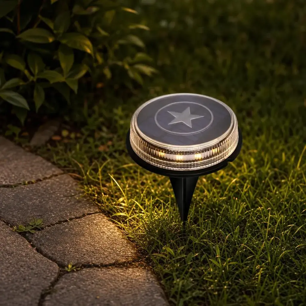 Lampa Solara Incastrabila, Model pentru Pardoseala, 0.09 W, 3200K, Alimentare Solara, Iluminare pentru Exterior, pentru Gradina, Curte si Terasa (5)