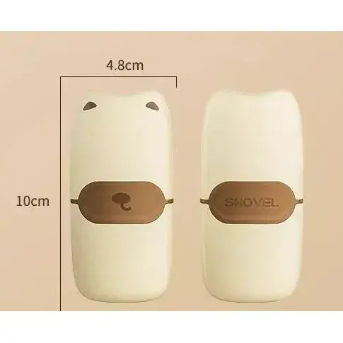 Mini Racleta de Curatare, pentru Etichete, Adezivi, din ABS+ Metal, 2 Lame Incluse, Crem (3)