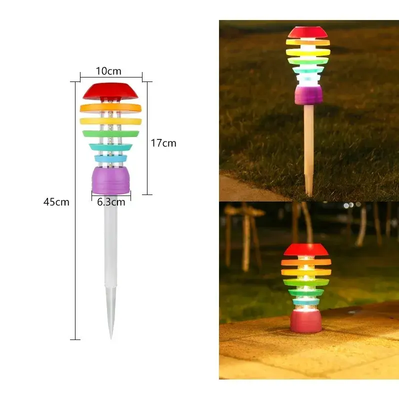 Lampa solara LED design modern pentru gradina, inaltime 45 cm, 2 moduri de utilizare, 45 x 10 cm, material sticla si ABS, 2V, ABS, 600mAh, alb cald si alb rece, mulicolor (3)
