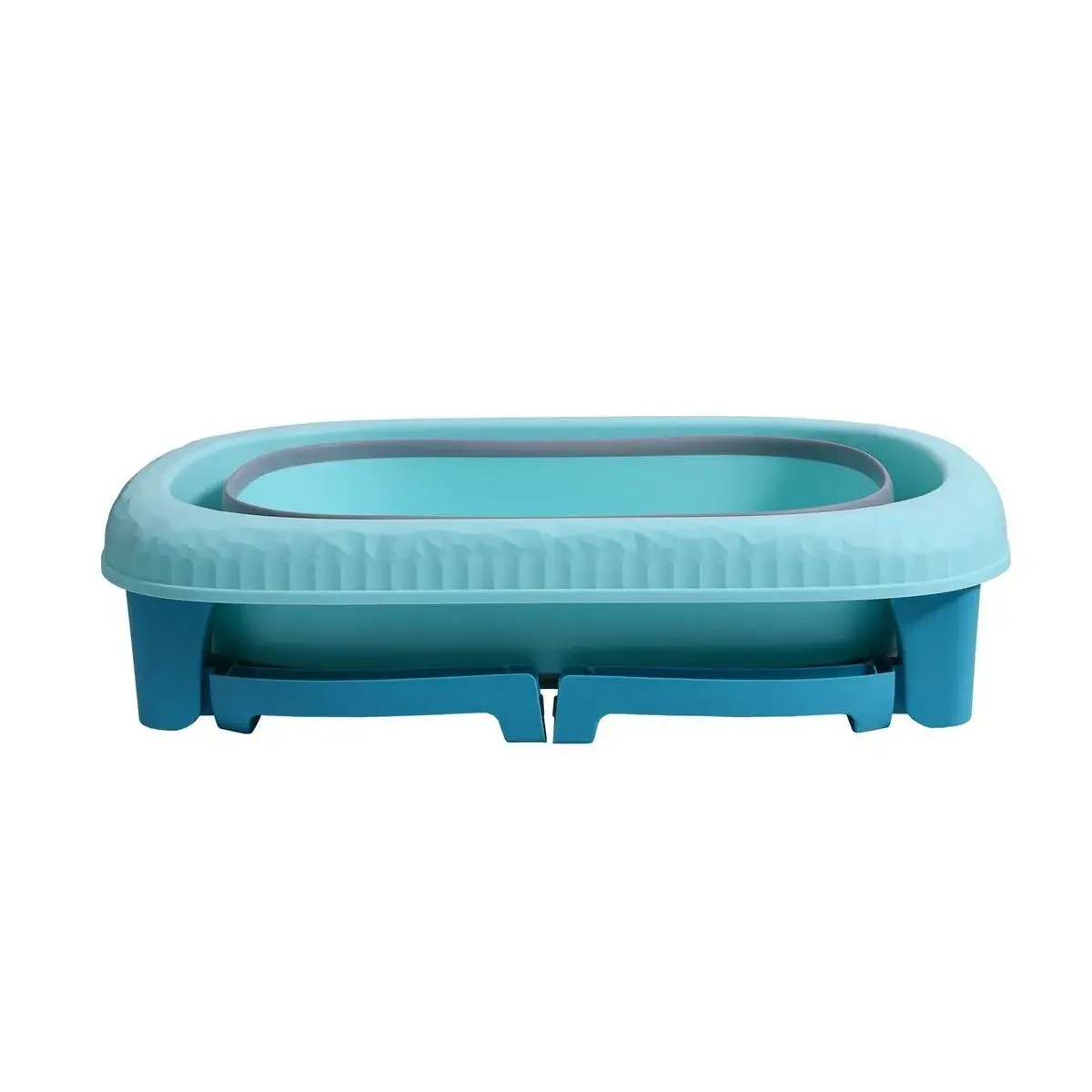 Cada Pliabila pentru Baie, din PP+TPE, pentru Copii 0-6 Ani, cu Picioare, Suport de Sezut, Scurgere Etans, 48.5x25x72 cm, Albastru (3)