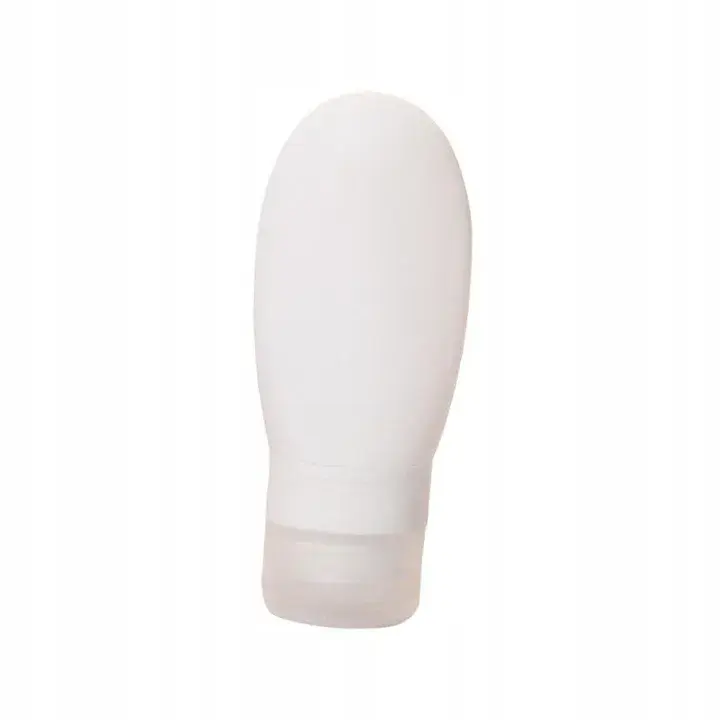Recipient Portabil din Silicon Elegant de Voiaj, Sticla de Calatorie, Potrivita pentru Lotiune, Sampon si Alte Lichide, Anti-scurgere, cu Posibilitate de Reumplere, Capacitate 90mL, Alb (5)