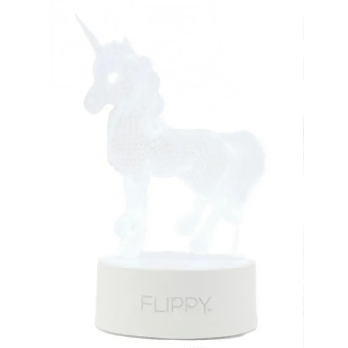 Lampa LED decorativa, 3D, Unicorn, cu USB si baterii, 20 cm inaltime, din material acril, lumina multicolora si telecomanda inclusa, alb (2)