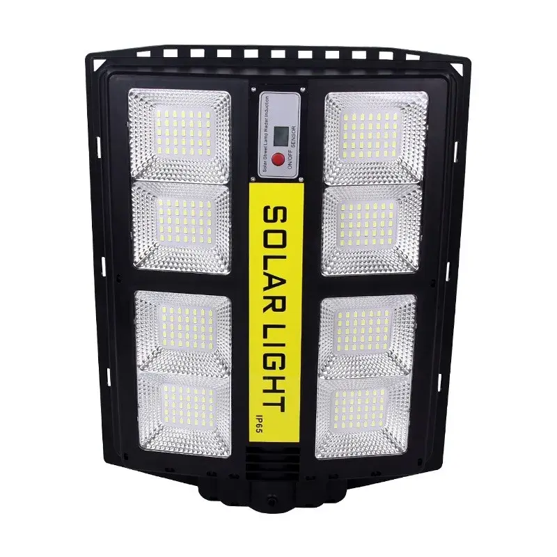 Lampa solara stradala, cu telecomanda, senzor de miscare si lumina, suport prindere, 720 LED-uri, IP65, ABS, 15AH, 500W, temperatura culoare 6500K, 44.5x34.7x6.6 cm, autonomie 10-12 ore, negru (6)