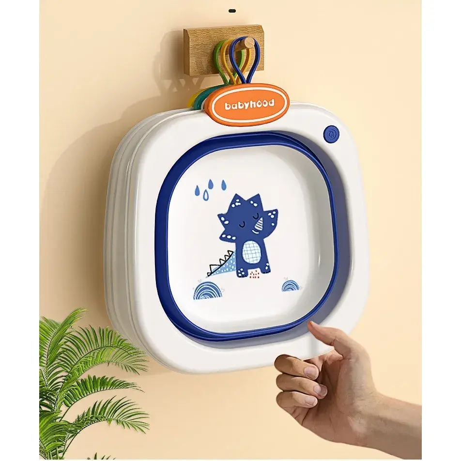 Lavoar Pliabil, pentru Copii 1-8 Ani, Model Animat, din PP+TPE, 32x29x10 cm, Albastru (2)