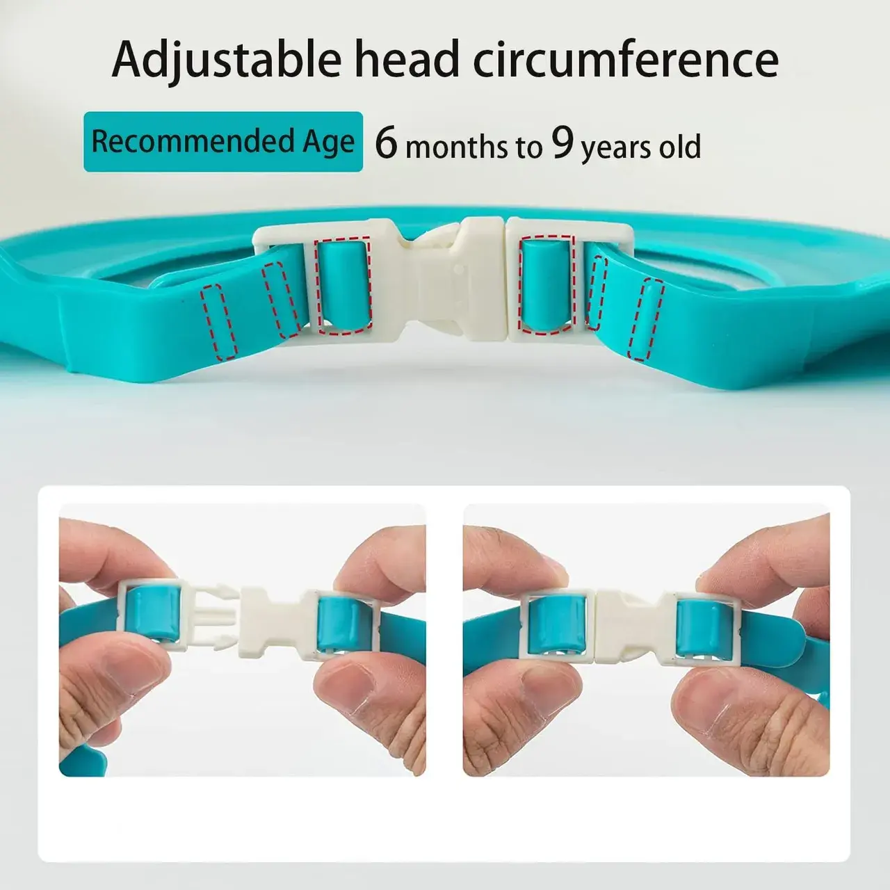 Viziera de Protectie Baie Pentru Copii, Fippy, Model Hipopotam, Dimensiune ajustabila, Durabil, Usor de curatat, Impotriva Samponului, pentru Ochi si Urechi, TPE+PP, 22x21 cm, Albastru (4)