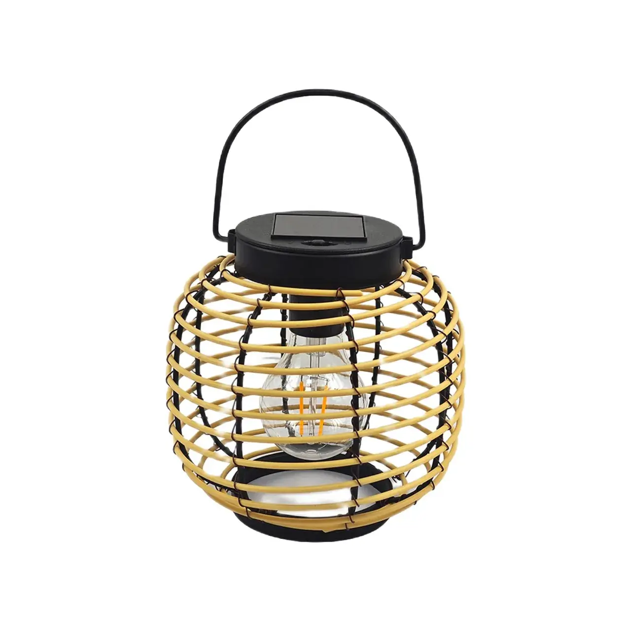 Lampa Solara, Cu Maner pentru Agatare, Alimentare Solara, Iluminare pentru Exterior, pentru Gradina, Curte si Terasa, Lumina Calda, 14.5x15.5 cm, Multicolor