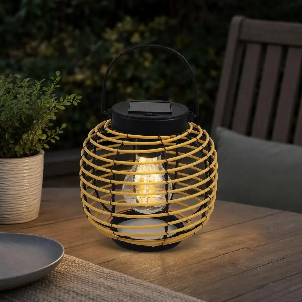 Lampa Solara, Cu Maner pentru Agatare, Alimentare Solara, Iluminare pentru Exterior, pentru Gradina, Curte si Terasa, Lumina Calda, 14.5x15.5 cm, Multicolor (6)