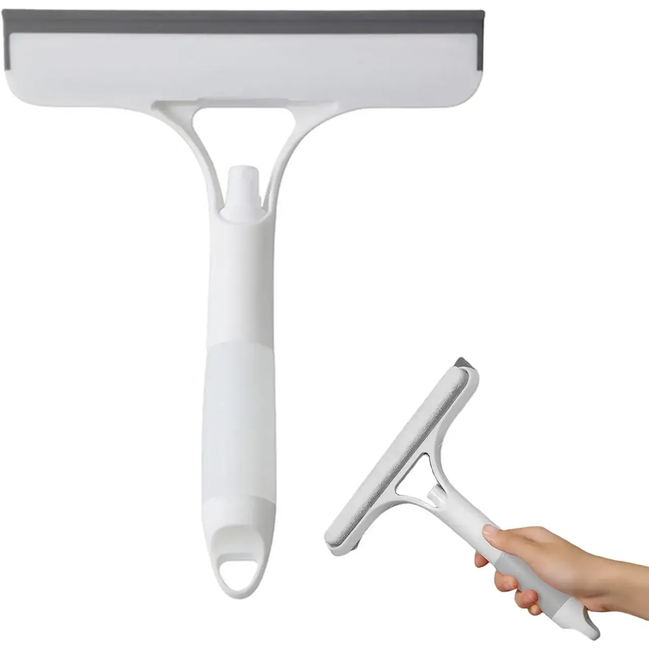Racleta de Curatare 3 in 1, Multifunctional, Pentru Casa si Masina, Pulverizator de Spray, Racleta din Silicon si Burete, 21.5 x 25.7 cm (9)