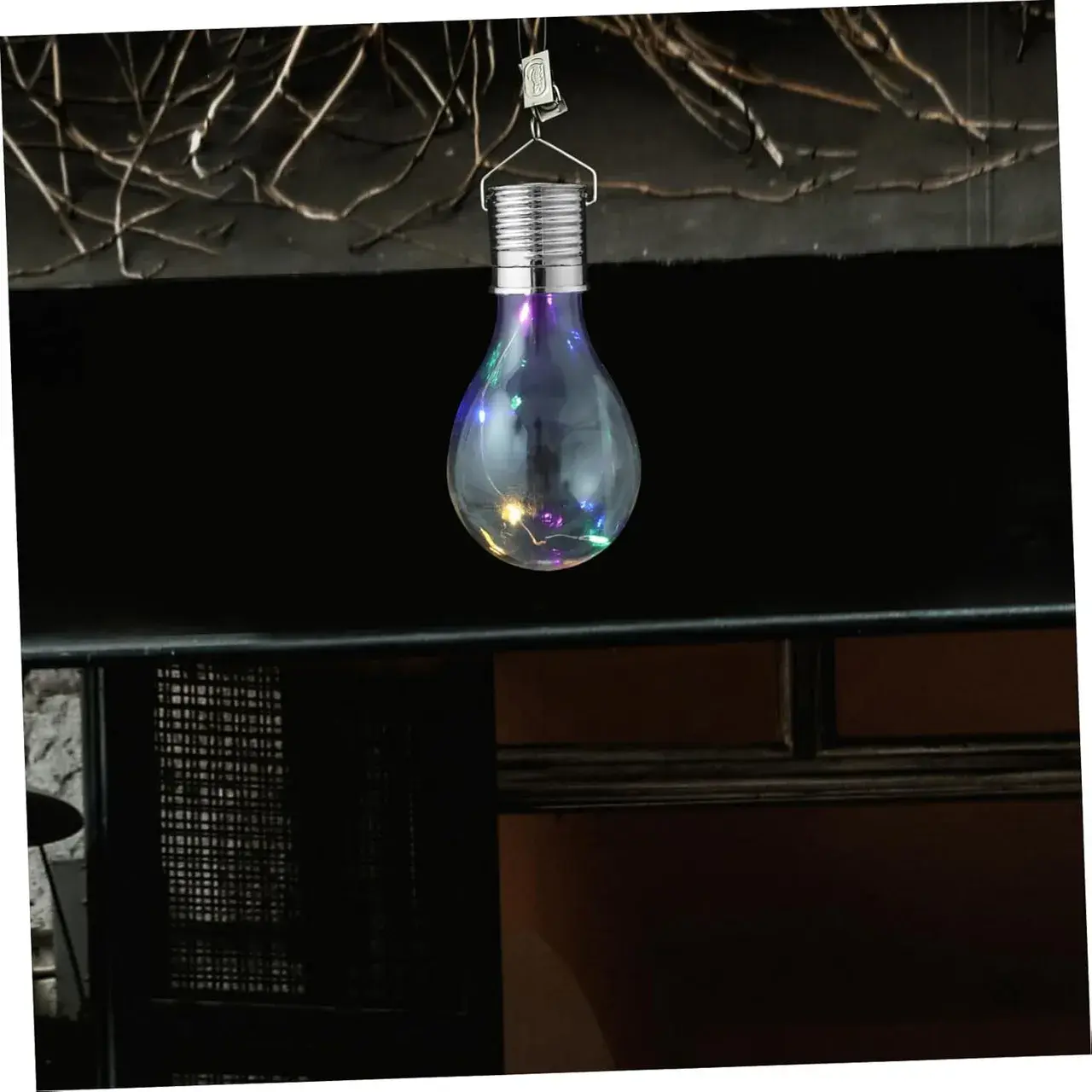 Lampa Solara LED, Model Bec, pentru Exterior, IP65, Lumina Multicolora, Transparent (3)