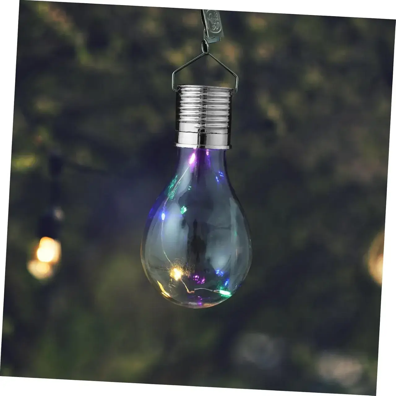 Lampa Solara LED, Model Bec, pentru Exterior, IP65, Lumina Multicolora, Transparent (5)
