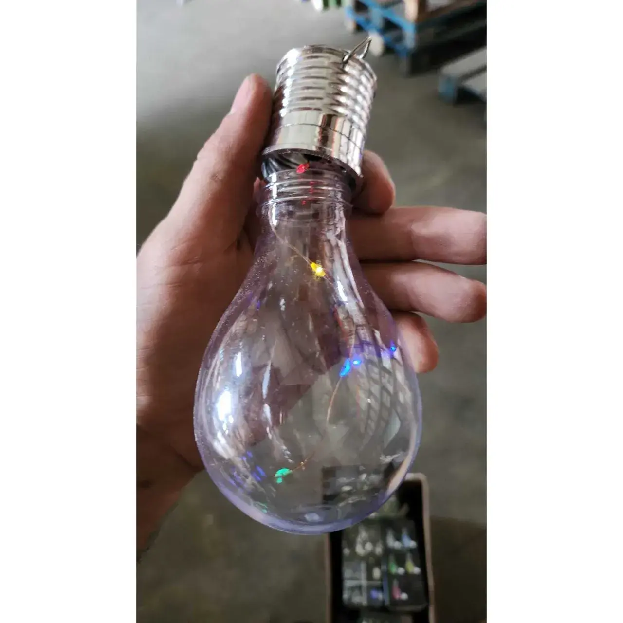 Lampa Solara LED, Model Bec, pentru Exterior, IP65, Lumina Multicolora, Transparent (6)